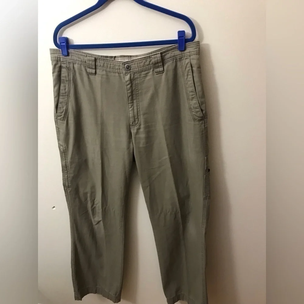 𝅺COLUMBIA Mens Cotton Easy Fit Omni Shield Classic Khaki Cargo Pants Size 36X32